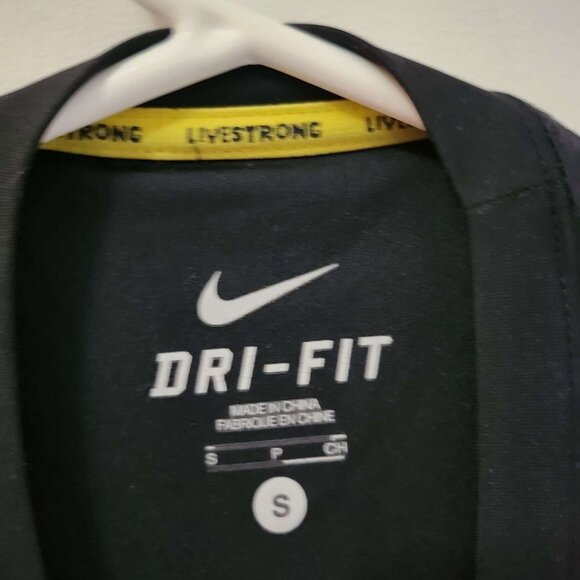 Live Strong Black and Yellow Workout Athletic Mens Short Sleeve Shirt b12 - Picture 4 of 5